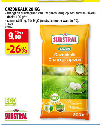 Hubo Gazonkalk 20 kg 174324 aanbieding