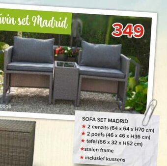 Euroshop Sofa Set Madrid aanbieding