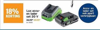 GAMMA Lux Accu-en Lader Set 20 V aanbieding