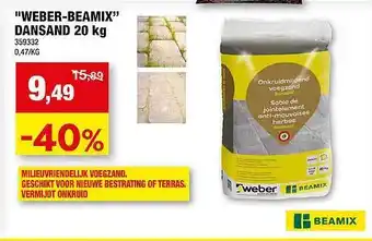 "weber-beamix" Dansand 20 Kg Beamix Aanbieding bij Hubo