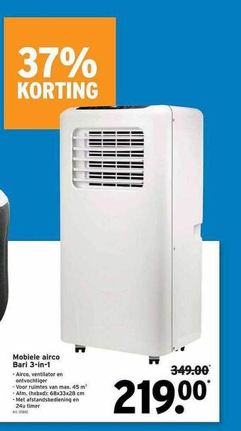 GAMMA Mobiele Airco Bari 3-in-1 aanbieding