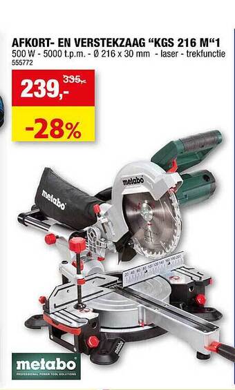 Hubo Afkort- En Verstekzaag aanbieding