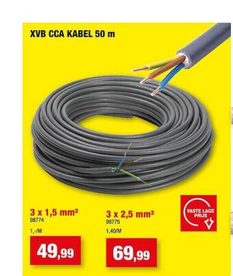 Hubo Xvb Cca Kabel 50 M aanbieding