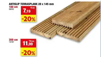 Hubo Antislip Terrasplank 28 X 145 Mm 180 Cm 300 Cm aanbieding
