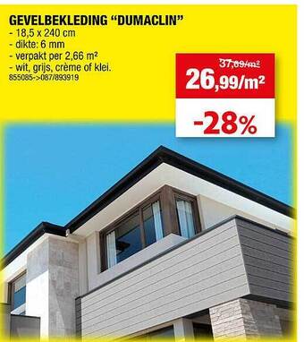 Hubo Gevelbekleding Dumaclin aanbieding