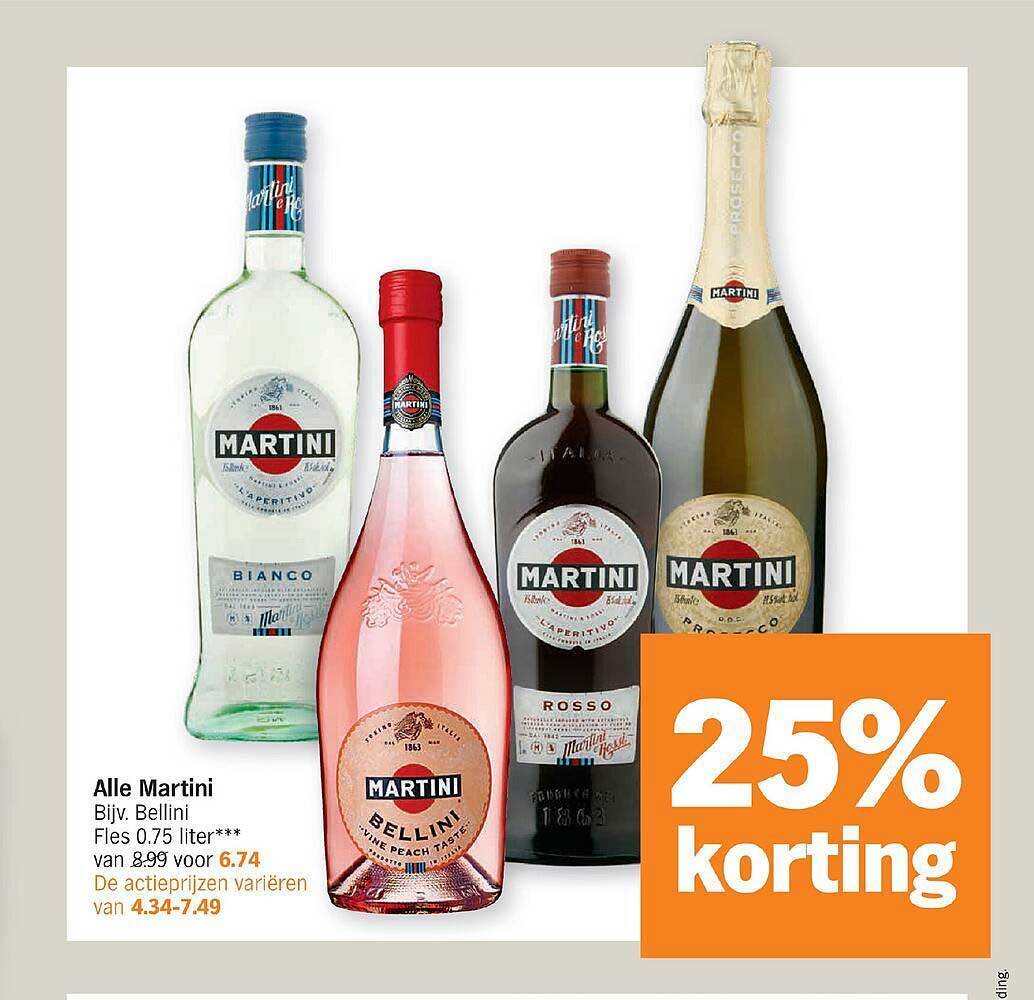 Alle Martini promotie bij Albert Heijn