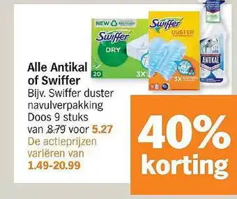 Albert Heijn Alle Antikal Of Swiffer aanbieding