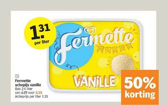 Albert Heijn Fermette Schepijs Vanille aanbieding