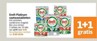 Albert Heijn Dreft Platinum Vaatwastabletten aanbieding