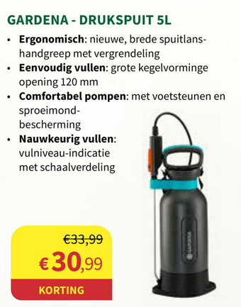 Horta Gardena - Drukspuit 5L aanbieding