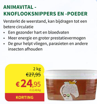 Animavital - Knoflooksnippers En Poeder 2kg