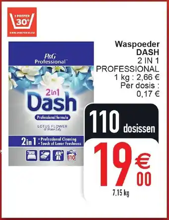 Cora Waspoeder Dash 2 in 1 Professional 1 kg aanbieding