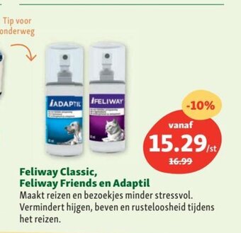 Maxi Zoo Feliway Classic, Feliway Friends en Adaptil aanbieding