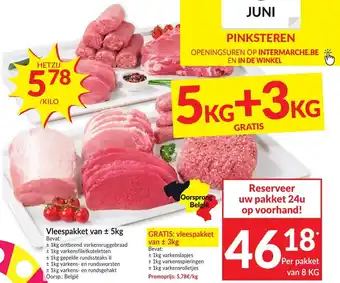 Intermarché 1kg ontbeend varkensruggebraad aanbieding