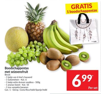 Intermarché Boodschappentas met seizoensfruit aanbieding