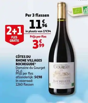 Auchan Côtes Du Rhone Villages Rochegude aanbieding