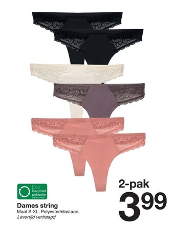 Zeeman Dames string aanbieding