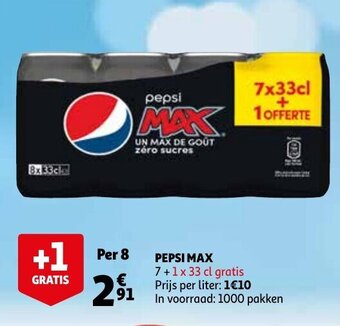 Auchan Pepsi Max aanbieding