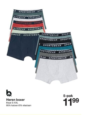 Zeeman Heren boxer aanbieding