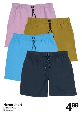 Zeeman Heren short aanbieding