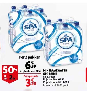 Auchan Mineraalwater Spa Reine aanbieding