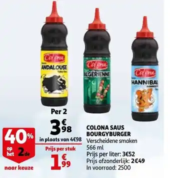 Colona Saus Bourgyburger