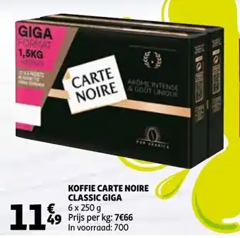 Auchan Koffie Carte Noire Classic Giga aanbieding