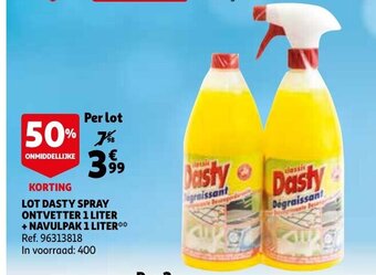 Lot Dasty Spray Ontvetter 1 Liter + Navulpak 1 Liter