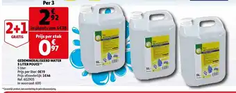 Auchan Gedemineraliseerd Water 5 Liter Pouce aanbieding