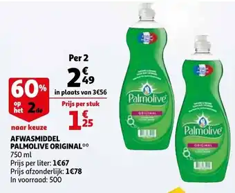 Auchan Afwasmiddel Palmolive Original 750ml aanbieding