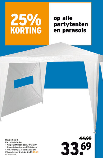 GAMMA Partytent Caribe aanbieding