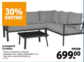 GAMMA Loungeset Cordoba aanbieding