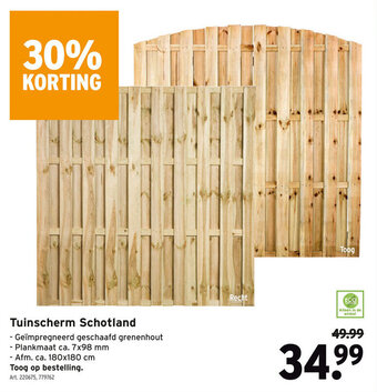 GAMMA Tuinscherm Schotland aanbieding