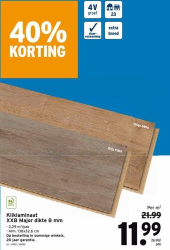 GAMMA Kliklaminaat XXB Major dikte 8 mm aanbieding
