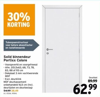 GAMMA Solid binnendeur Portixx Colore aanbieding