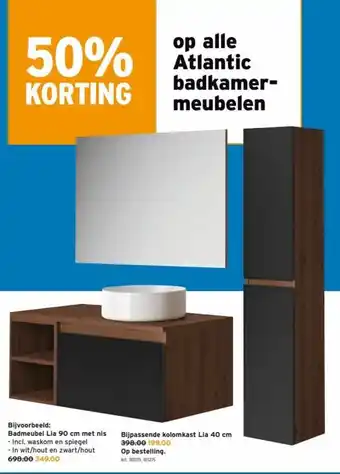 Badmeubel Lia 90 cm met nis