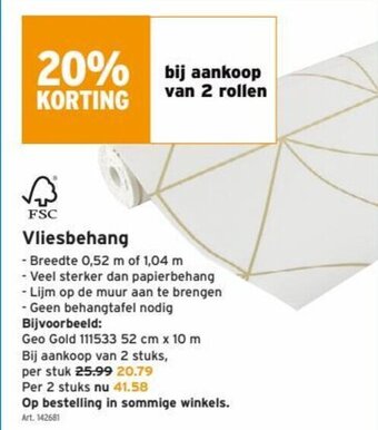 GAMMA Vliesbehang aanbieding
