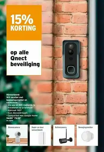 GAMMA Wifi deurbel met bewegingsmelder en nachtzicht aanbieding