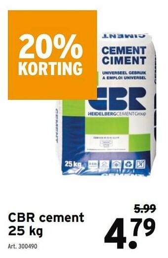 GAMMA Cbr cement aanbieding