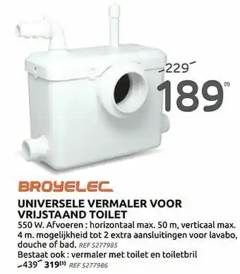 BricoPlanit Universele vermaler voor vrijstaand toilet aanbieding
