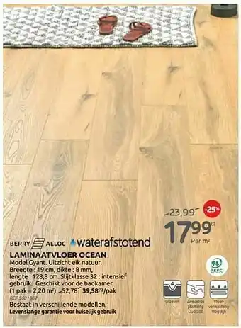 BricoPlanit Laminaatvloer ocean aanbieding