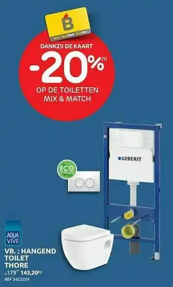 Hangend toilet thore