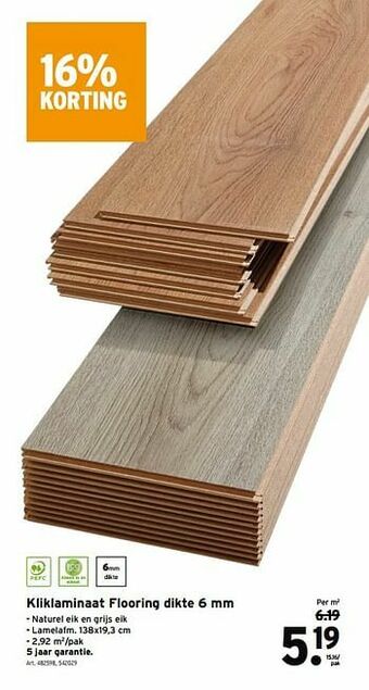 GAMMA Kliklaminaat flooring aanbieding
