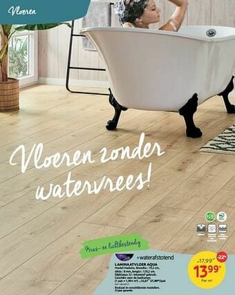 BricoPlanit Laminaatvloer aqua aanbieding