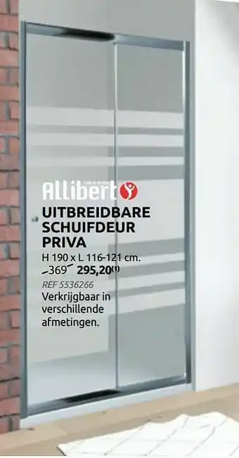BricoPlanit Uitbreidbare schuifdeur priva aanbieding