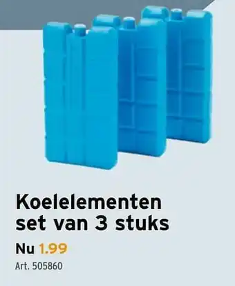 GAMMA Koelelementen set van 3 stuks aanbieding