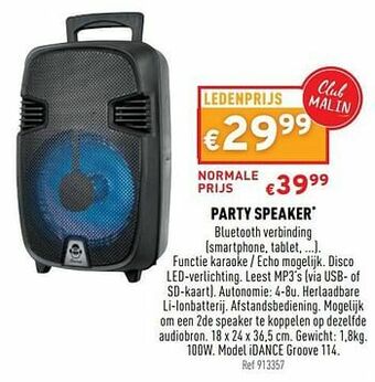 Trafic I dance party speaker aanbieding