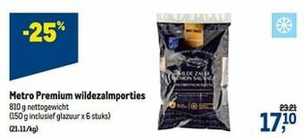 Makro Metro premium wildezalmporties aanbieding