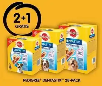 Alvo 2+1 gratis pedigree dentastix 28-pack aanbieding