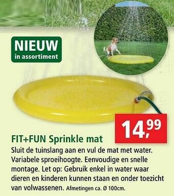 Maxi Zoo Fit+fun sprinkle mat aanbieding
